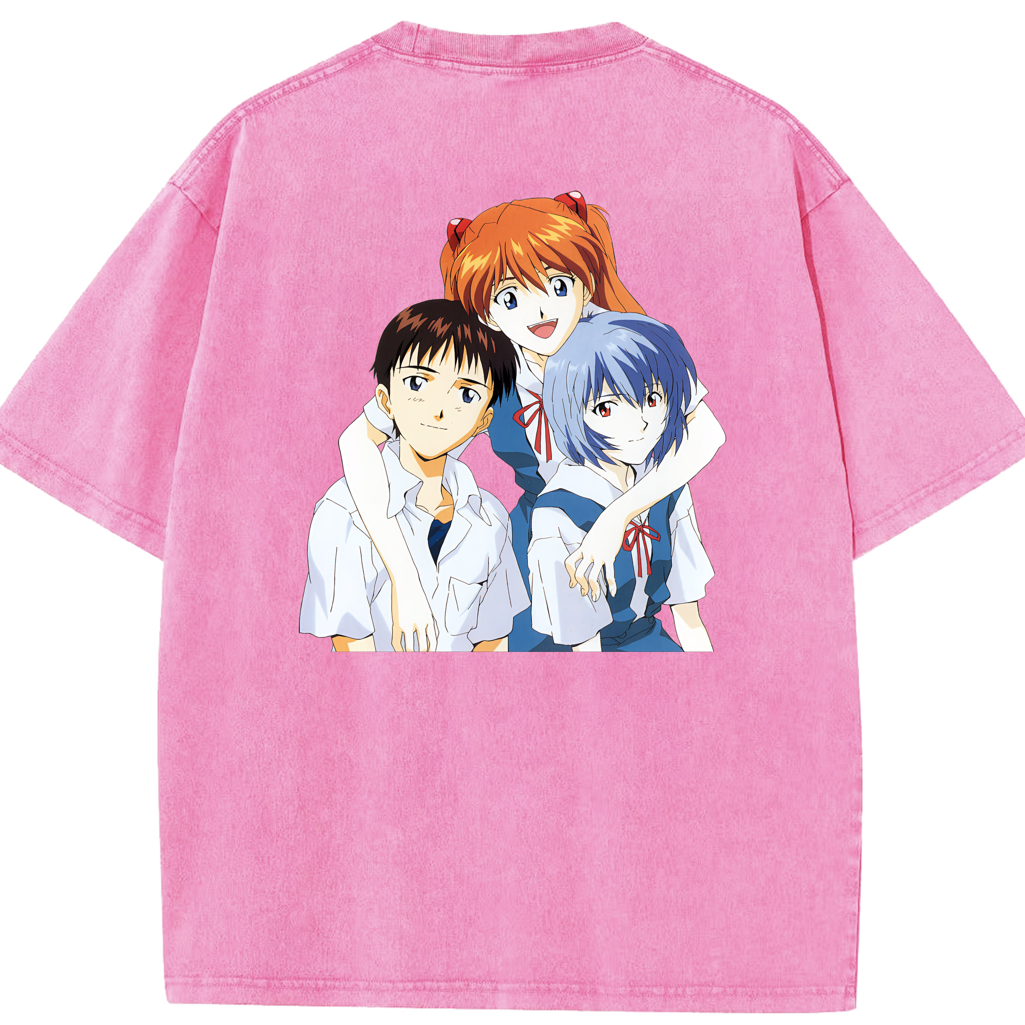 （画像用） EVA 新世紀エヴァンゲリオン 綿100% ヴィンテージ風 半袖Tシャツ（背面プリント）